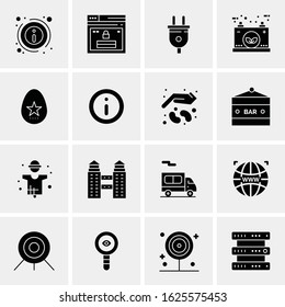 Business Icon Set. 16 Universal Icons Vector. Creative Beauitful Icon Illustration to use in Print and Web Related project.