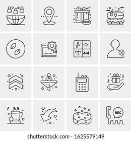 Business Icon Set. 16 Universal Icons Vector. Creative Beauitful Icon Illustration to use in Print and Web Related project.