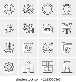 Business Icon Set. 16 Universal Icons Vector. Creative Beauitful Icon Illustration to use in Print and Web Related project.