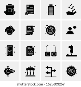 Business Icon Set. 16 Universal Icons Vector. Creative Beauitful Icon Illustration to use in Print and Web Related project.