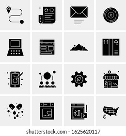 Business Icon Set. 16 Universal Icons Vector. Creative Beauitful Icon Illustration to use in Print and Web Related project.