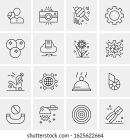 Business Icon Set. 16 Universal Icons Vector. Creative Beauitful Icon Illustration to use in Print and Web Related project.