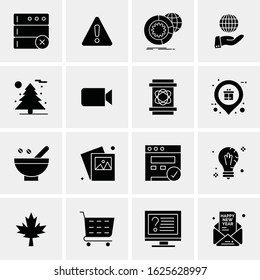 Business Icon Set. 16 Universal Icons Vector. Creative Beauitful Icon Illustration to use in Print and Web Related project.