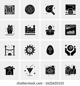 Business Icon Set. 16 Universal Icons Vector. Creative Beauitful Icon Illustration to use in Print and Web Related project.