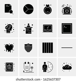 Business Icon Set. 16 Universal Icons Vector. Creative Beauitful Icon Illustration to use in Print and Web Related project.