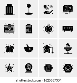 Business Icon Set. 16 Universal Icons Vector. Creative Beauitful Icon Illustration to use in Print and Web Related project.