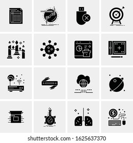 Business Icon Set. 16 Universal Icons Vector. Creative Beauitful Icon Illustration to use in Print and Web Related project.