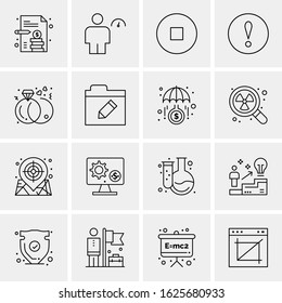 Business Icon Set. 16 Universal Icons Vector. Creative Beauitful Icon Illustration to use in Print and Web Related project.