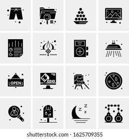 Business Icon Set. 16 Universal Icons Vector. Creative Beauitful Icon Illustration to use in Print and Web Related project.
