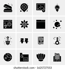 Business Icon Set. 16 Universal Icons Vector. Creative Beauitful Icon Illustration to use in Print and Web Related project.