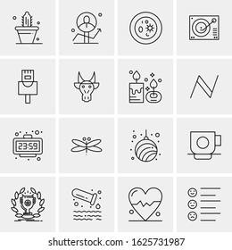 Business Icon Set. 16 Universal Icons Vector. Creative Beauitful Icon Illustration to use in Print and Web Related project.