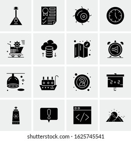 Business Icon Set. 16 Universal Icons Vector. Creative Beauitful Icon Illustration to use in Print and Web Related project.