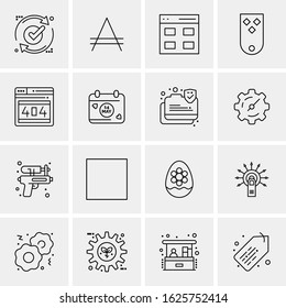 Business Icon Set. 16 Universal Icons Vector. Creative Beauitful Icon Illustration to use in Print and Web Related project.
