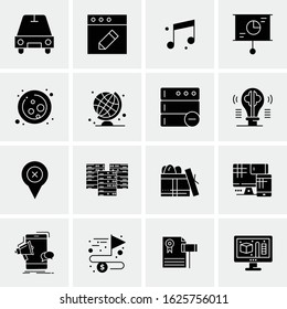 Business Icon Set. 16 Universal Icons Vector. Creative Beauitful Icon Illustration to use in Print and Web Related project.