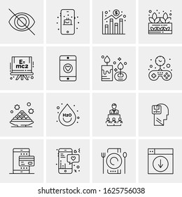 Business Icon Set. 16 Universal Icons Vector. Creative Beauitful Icon Illustration to use in Print and Web Related project.