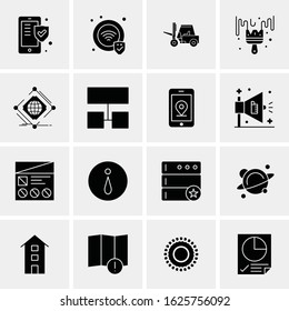 Business Icon Set. 16 Universal Icons Vector. Creative Beauitful Icon Illustration to use in Print and Web Related project.