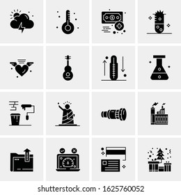 Business Icon Set. 16 Universal Icons Vector. Creative Beauitful Icon Illustration to use in Print and Web Related project.