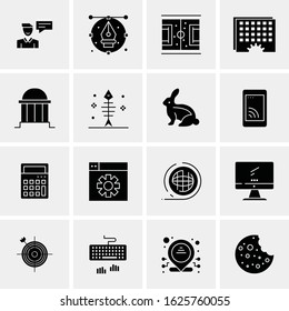 Business Icon Set. 16 Universal Icons Vector. Creative Beauitful Icon Illustration to use in Print and Web Related project.