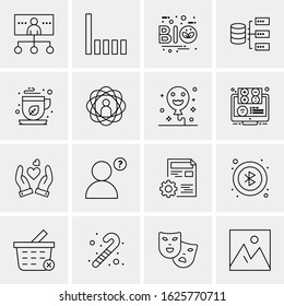 Business Icon Set. 16 Universal Icons Vector. Creative Beauitful Icon Illustration to use in Print and Web Related project.
