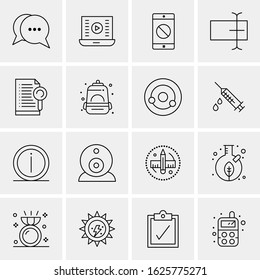 Business Icon Set. 16 Universal Icons Vector. Creative Beauitful Icon Illustration to use in Print and Web Related project.