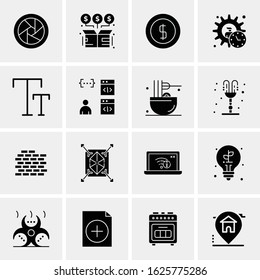 Business Icon Set. 16 Universal Icons Vector. Creative Beauitful Icon Illustration to use in Print and Web Related project.