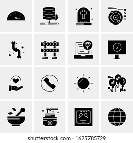 Business Icon Set. 16 Universal Icons Vector. Creative Beauitful Icon Illustration to use in Print and Web Related project.