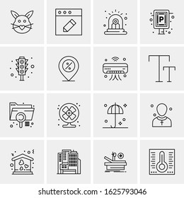 Business Icon Set. 16 Universal Icons Vector. Creative Beauitful Icon Illustration to use in Print and Web Related project.