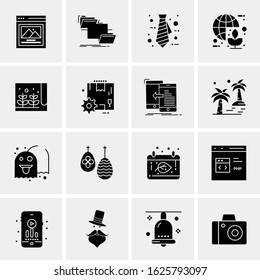 Business Icon Set. 16 Universal Icons Vector. Creative Beauitful Icon Illustration to use in Print and Web Related project.