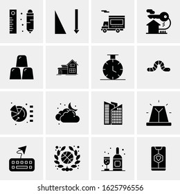 Business Icon Set. 16 Universal Icons Vector. Creative Beauitful Icon Illustration to use in Print and Web Related project.