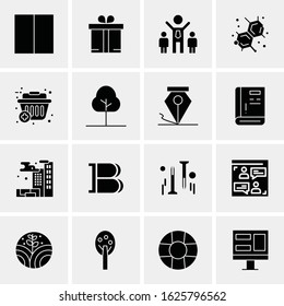 Business Icon Set. 16 Universal Icons Vector. Creative Beauitful Icon Illustration to use in Print and Web Related project.