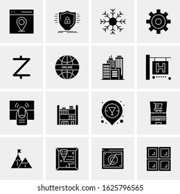 Business Icon Set. 16 Universal Icons Vector. Creative Beauitful Icon Illustration to use in Print and Web Related project.