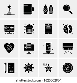 Business Icon Set. 16 Universal Icons Vector. Creative Beauitful Icon Illustration to use in Print and Web Related project.