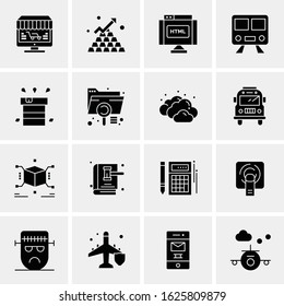 Business Icon Set. 16 Universal Icons Vector. Creative Beauitful Icon Illustration to use in Print and Web Related project.