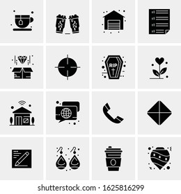 Business Icon Set. 16 Universal Icons Vector. Creative Beauitful Icon Illustration to use in Print and Web Related project.