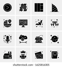 Business Icon Set. 16 Universal Icons Vector. Creative Beauitful Icon Illustration to use in Print and Web Related project.