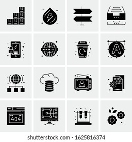 Business Icon Set. 16 Universal Icons Vector. Creative Beauitful Icon Illustration to use in Print and Web Related project.