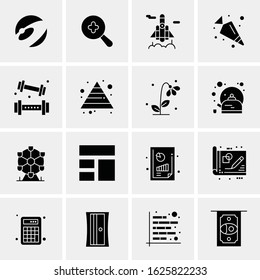 Business Icon Set. 16 Universal Icons Vector. Creative Beauitful Icon Illustration to use in Print and Web Related project.