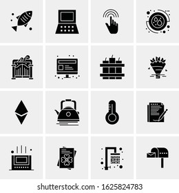 Business Icon Set. 16 Universal Icons Vector. Creative Beauitful Icon Illustration to use in Print and Web Related project.