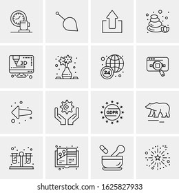 Business Icon Set. 16 Universal Icons Vector. Creative Beauitful Icon Illustration to use in Print and Web Related project.
