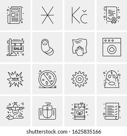Business Icon Set. 16 Universal Icons Vector. Creative Beauitful Icon Illustration to use in Print and Web Related project.