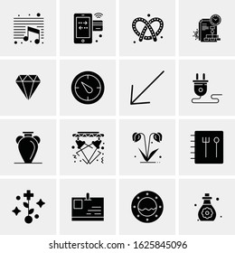 Business Icon Set. 16 Universal Icons Vector. Creative Beauitful Icon Illustration to use in Print and Web Related project.