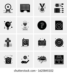 Business Icon Set. 16 Universal Icons Vector. Creative Beauitful Icon Illustration to use in Print and Web Related project.