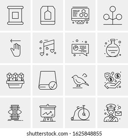 Business Icon Set. 16 Universal Icons Vector. Creative Beauitful Icon Illustration to use in Print and Web Related project.