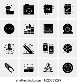Business Icon Set. 16 Universal Icons Vector. Creative Beauitful Icon Illustration to use in Print and Web Related project.