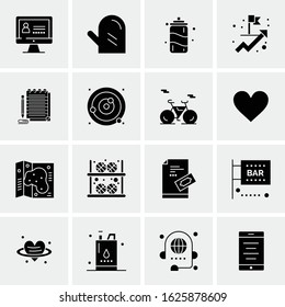 Business Icon Set. 16 Universal Icons Vector. Creative Beauitful Icon Illustration to use in Print and Web Related project.