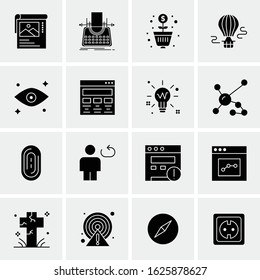 Business Icon Set. 16 Universal Icons Vector. Creative Beauitful Icon Illustration to use in Print and Web Related project.