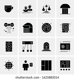 Business Icon Set. 16 Universal Icons Vector. Creative Beauitful Icon Illustration to use in Print and Web Related project.