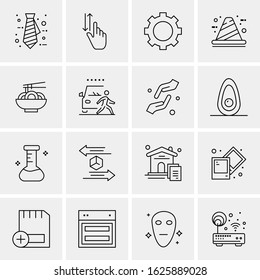 Business Icon Set. 16 Universal Icons Vector. Creative Beauitful Icon Illustration to use in Print and Web Related project.