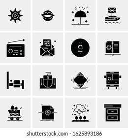 Business Icon Set. 16 Universal Icons Vector. Creative Beauitful Icon Illustration to use in Print and Web Related project.