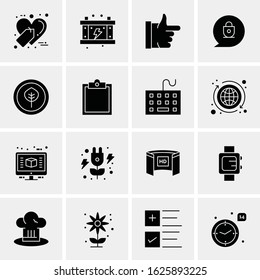 Business Icon Set. 16 Universal Icons Vector. Creative Beauitful Icon Illustration to use in Print and Web Related project.